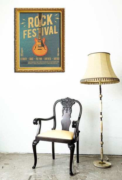 Poster Chitarra rock vintage