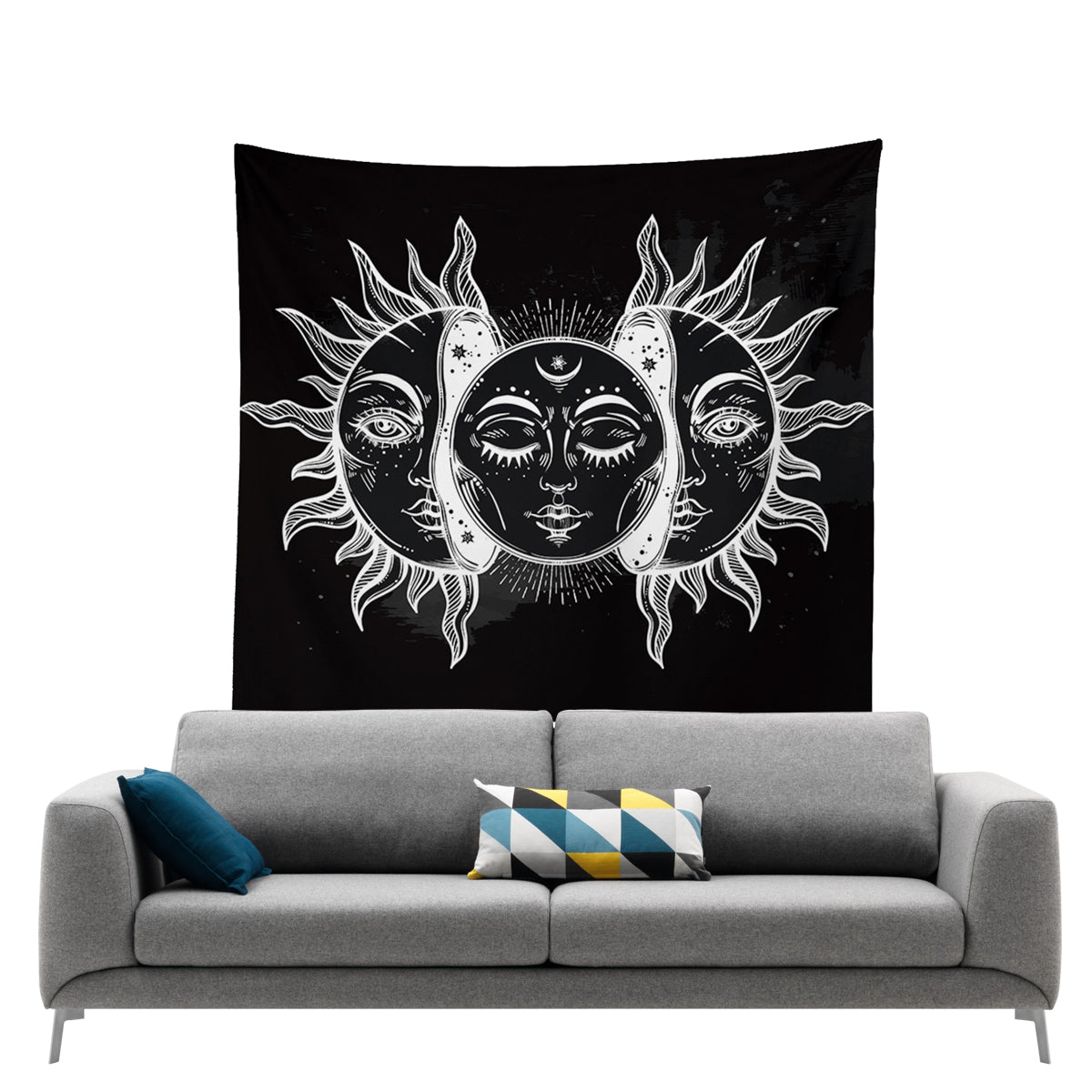 Arazzo luna e sole