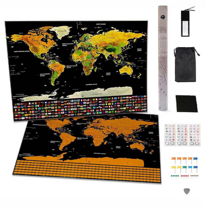 Cartina del mondo da grattare