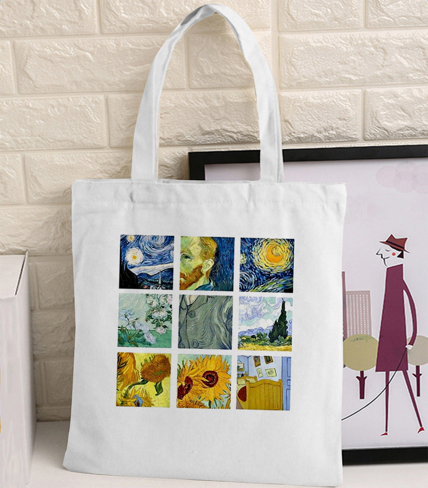 Borsa tela multicolore stampe varie