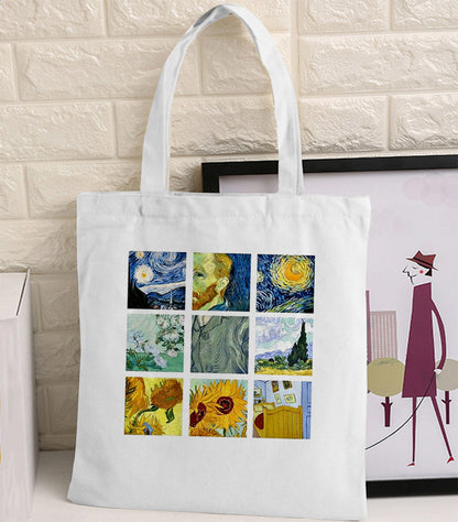 Borsa tela multicolore stampe varie
