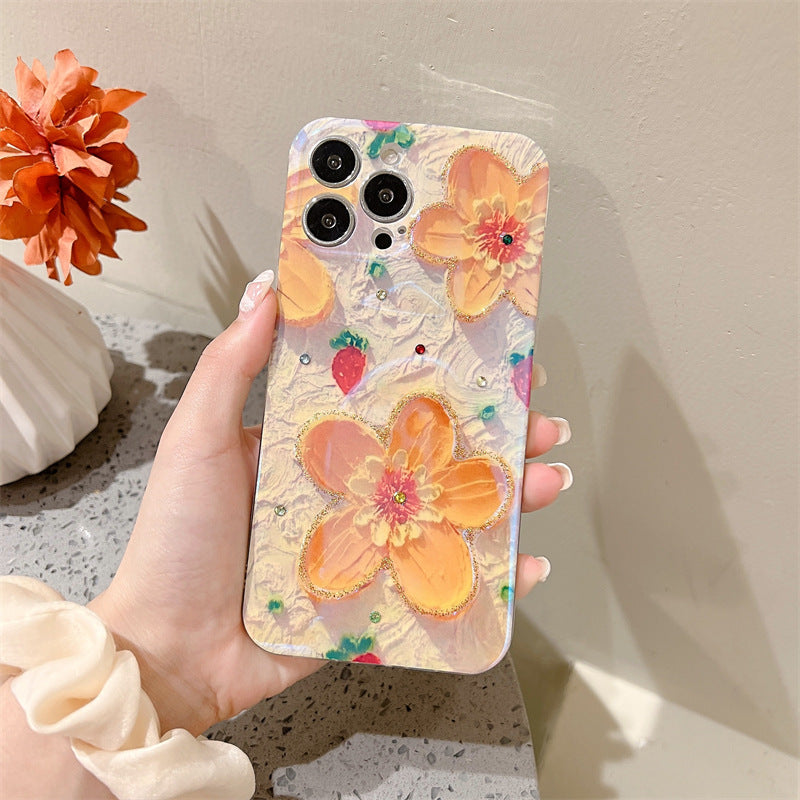 Custodia Telefono Fiori Dipinti
