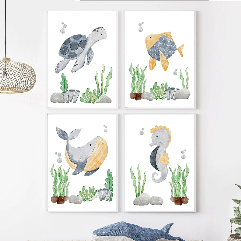 Quadro animali marini