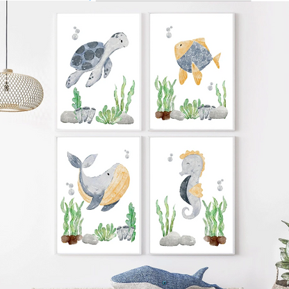 Quadro animali marini