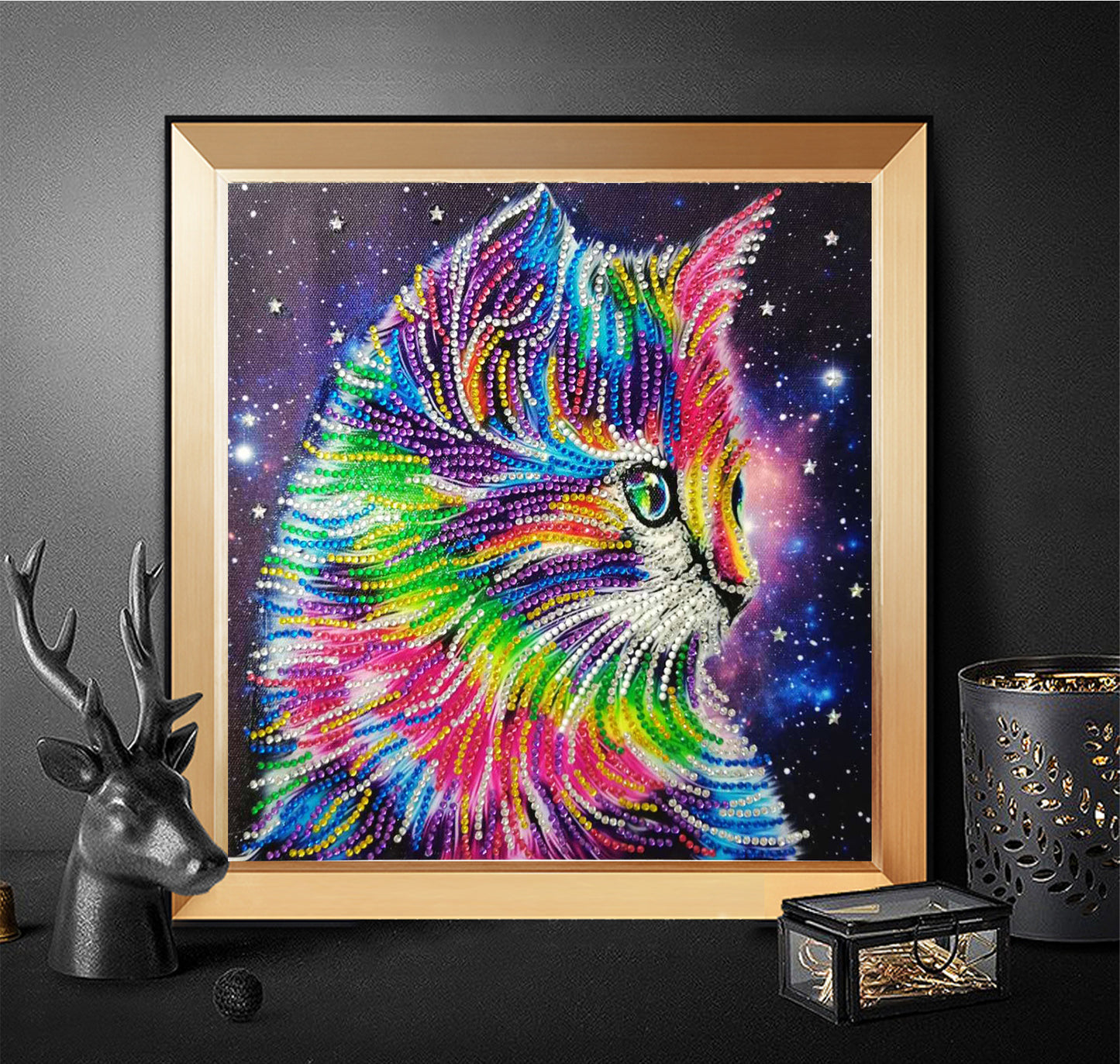 Quadro diamanti gatto