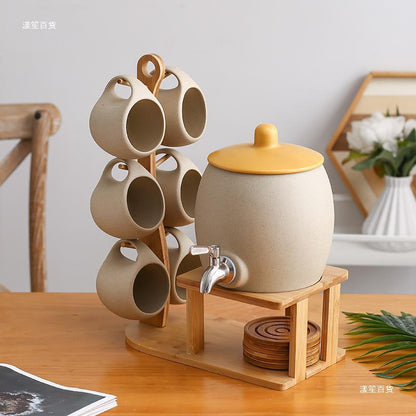 Set caraffa e tazze ceramica