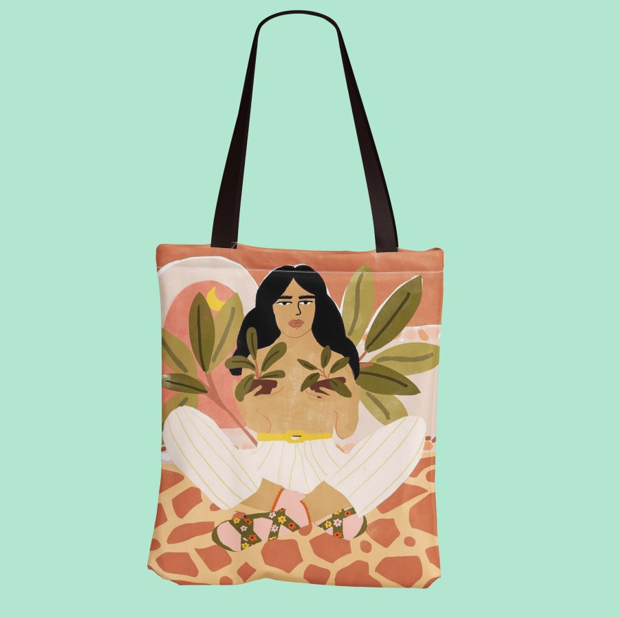Borsa tela grande donna con leopardo