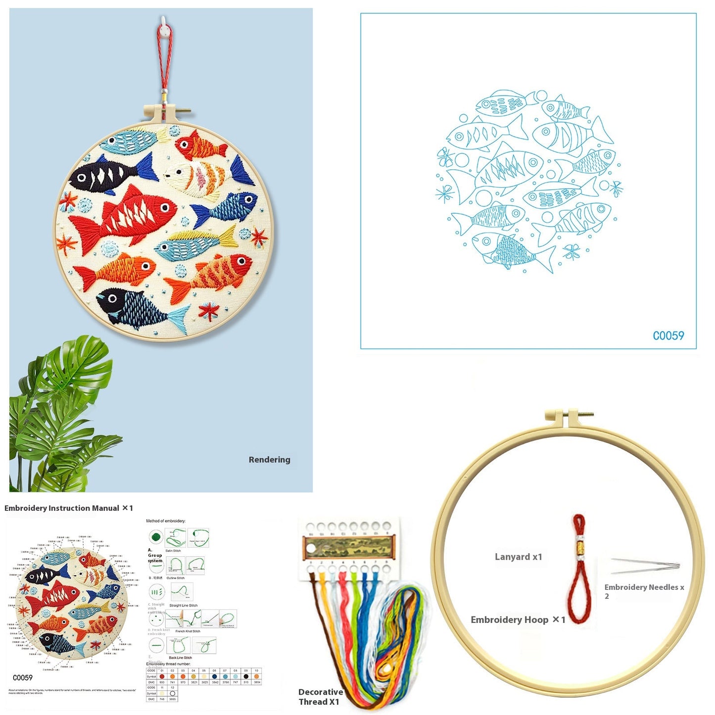 Kit Punto Croce Animali