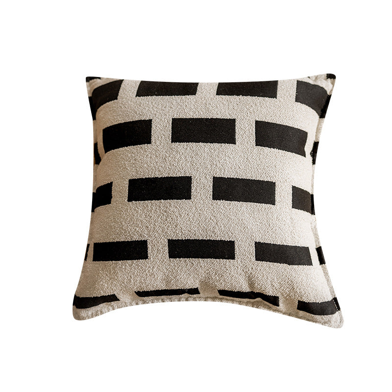Federa jacquard bianco nero