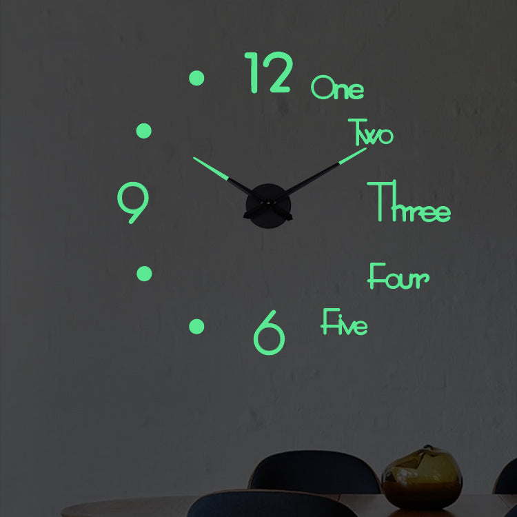 Orologio da parete Numeri romani neon