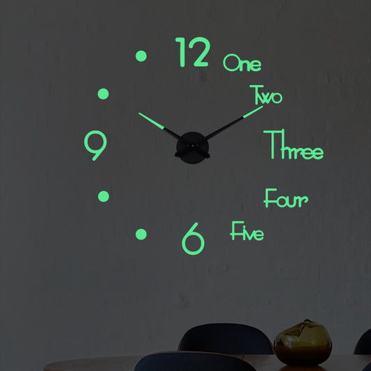 Orologio da parete Numeri romani neon