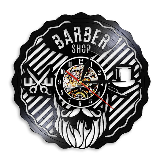 Orologio da parete Barber shop teste