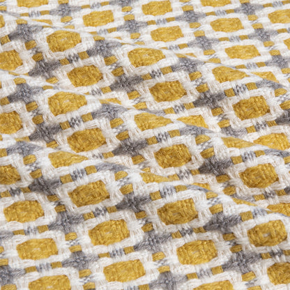 Plaid bianco maglia con trecce rilievo