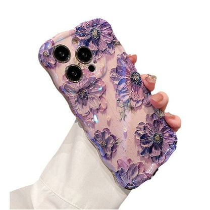 Custodia telefono fiori con laccio