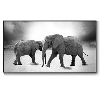 Poster elefante bianco nero