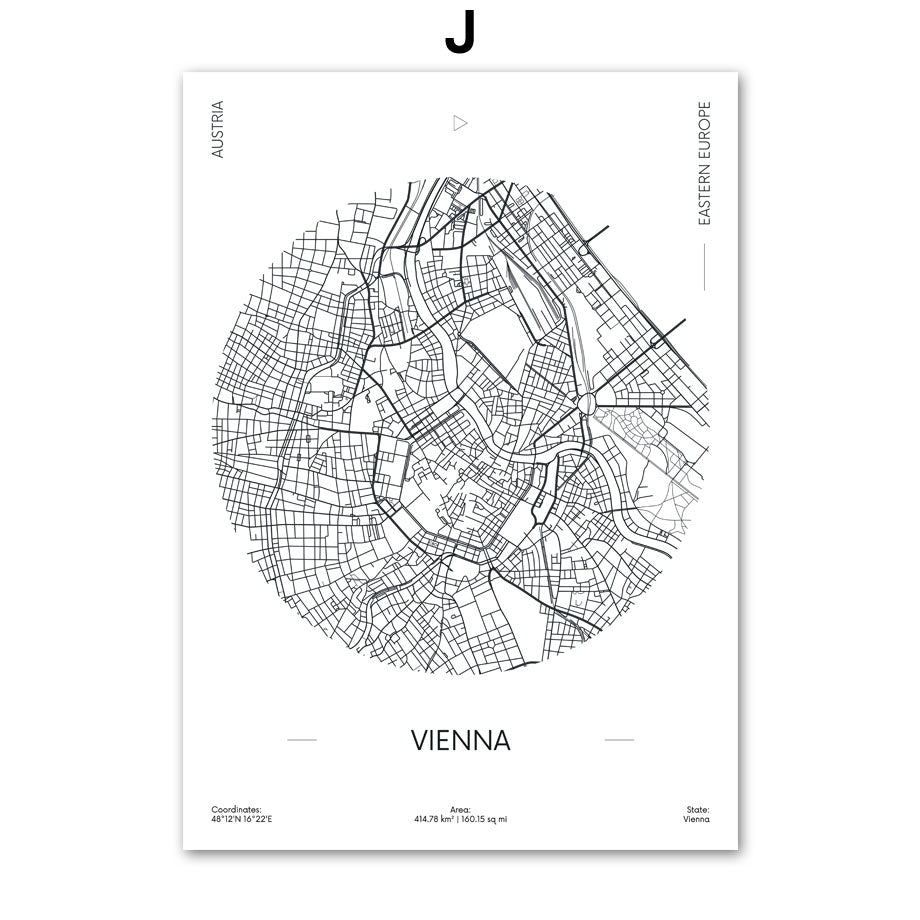 Poster mappe città
