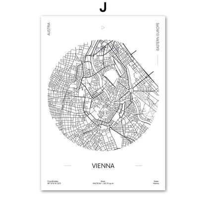 Poster mappe città