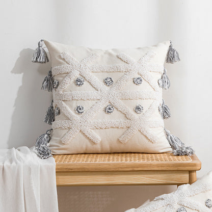 Copricuscino imbottito stile boho