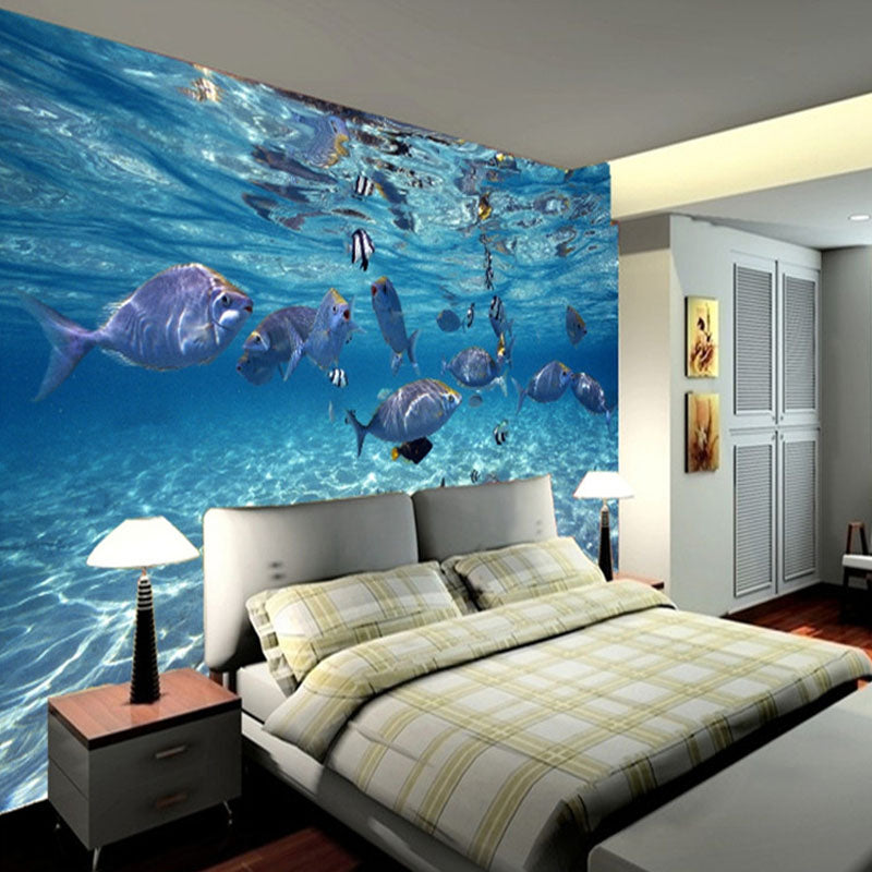 Adesivo murale Mondo sottomarino banco pesci fotorealistico