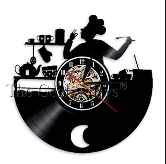 Orologio da parete Cuffie musica vintage
