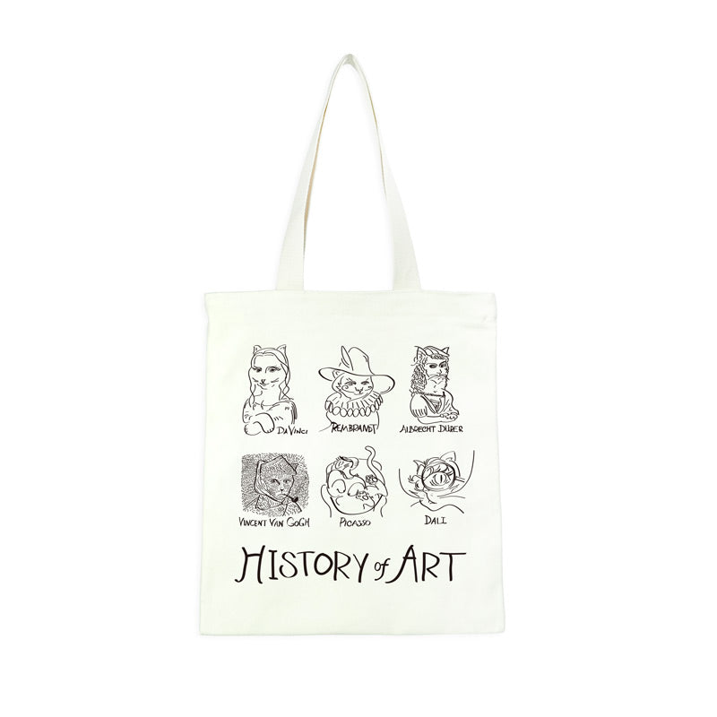 Borsa tela stile gatto d'arte