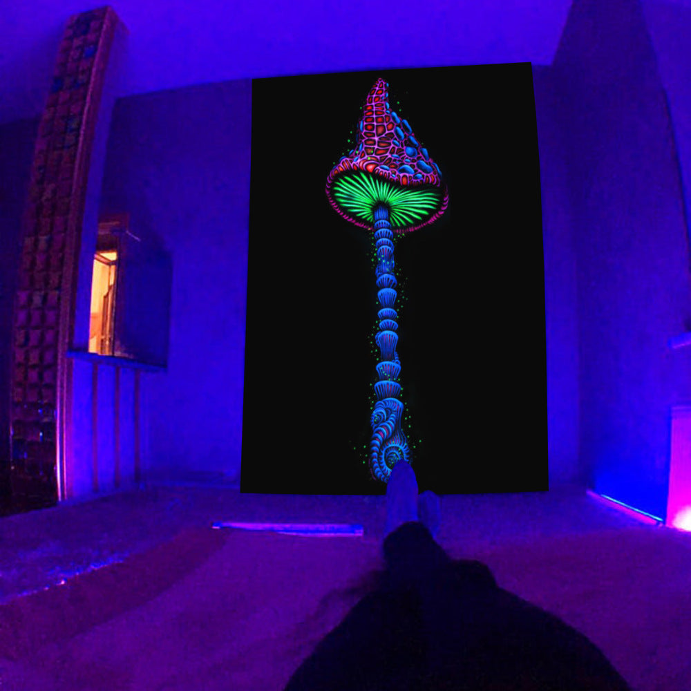 Arazzo fluorescente psichedelico