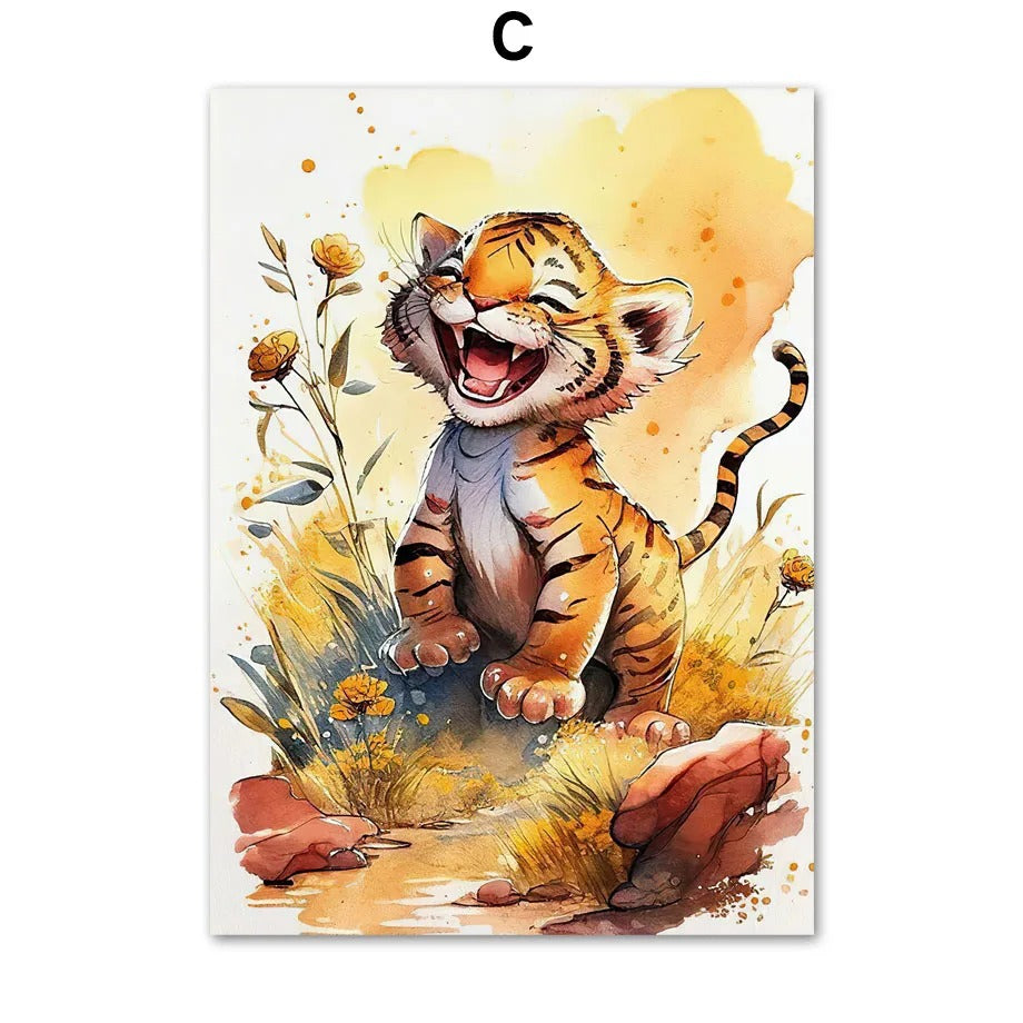 Quadro animali per cameretta
