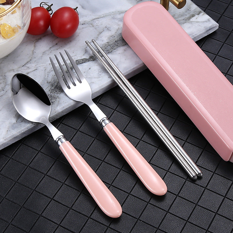 Set stoviglie acciaio inox portatile