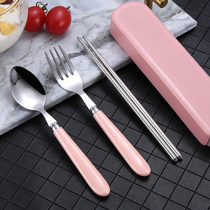 Set stoviglie acciaio inox portatile