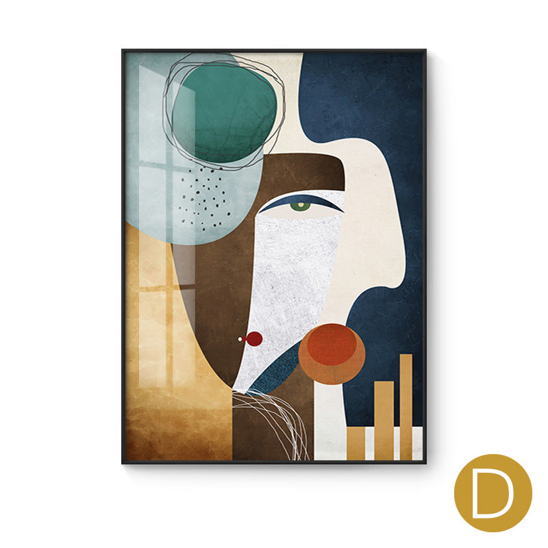 Quadro su tela Volto cubista blu