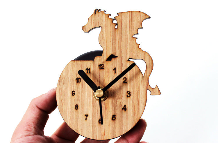 Orologio da parete Drago sagomato legno