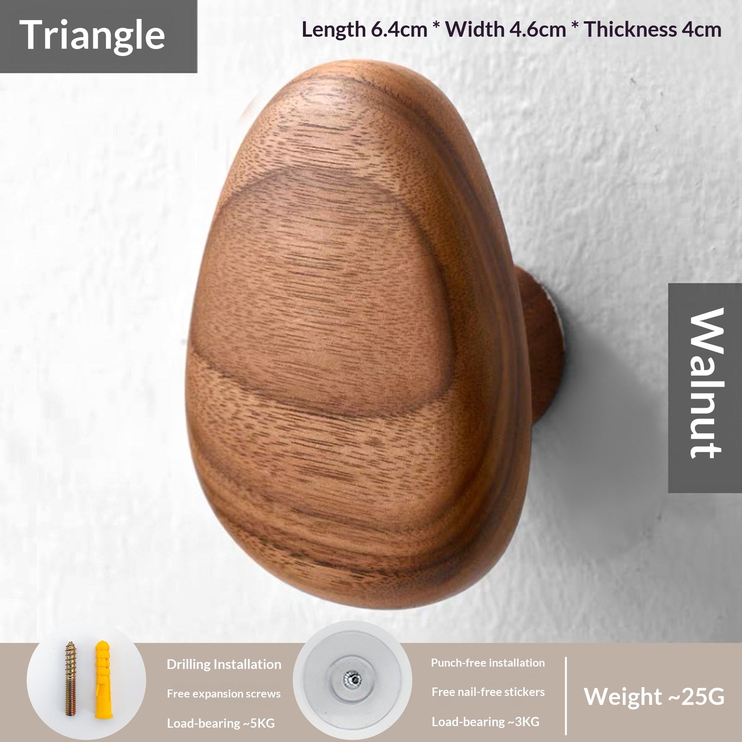 Gancio legno stile nordico