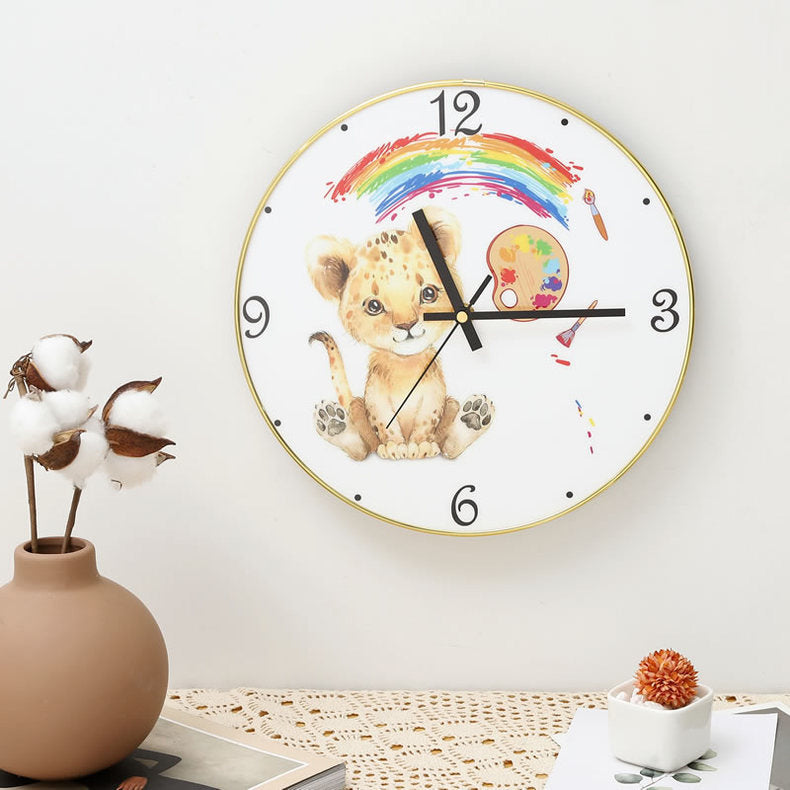 Orologio da parete Leone arcobaleno
