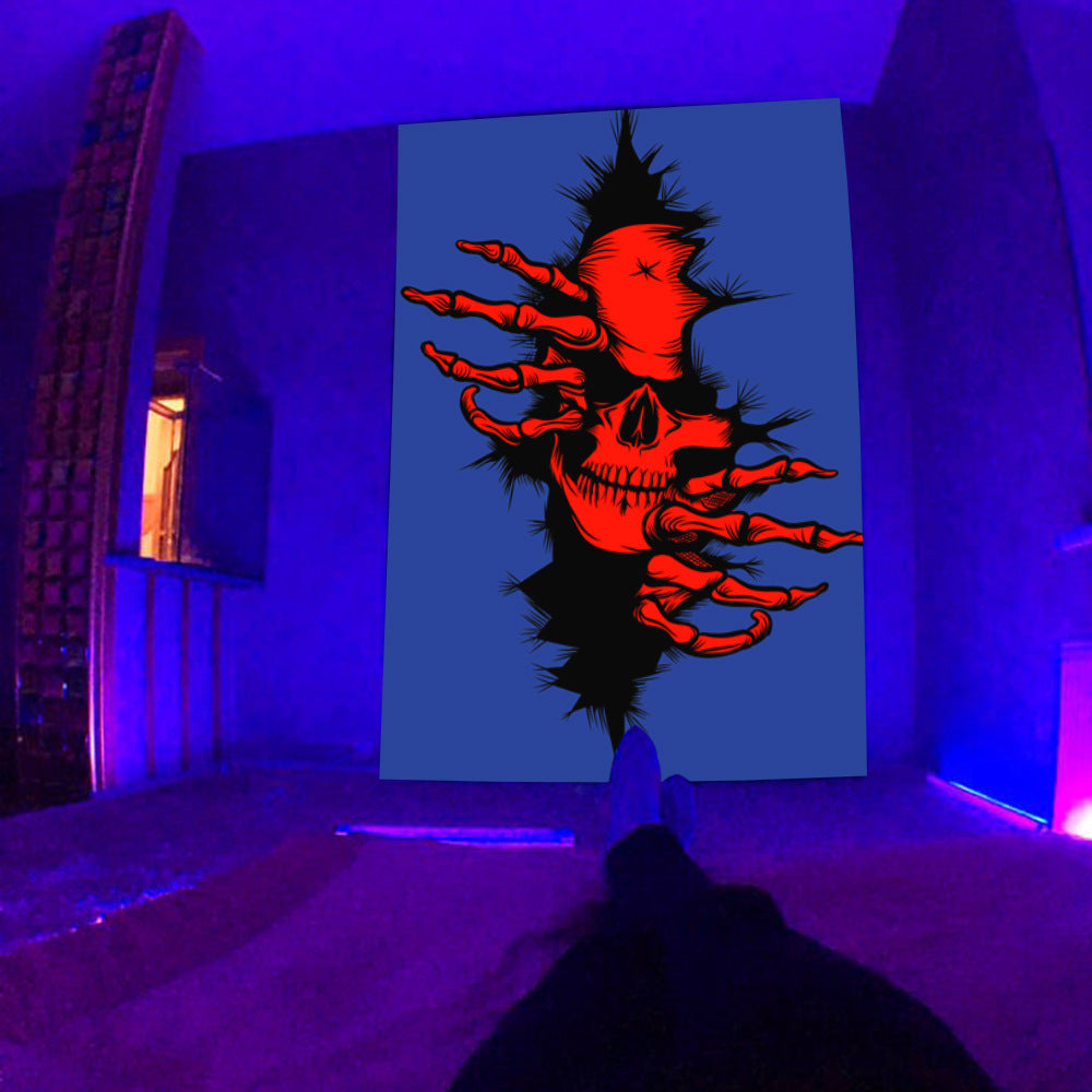 Arazzo fluorescente psichedelico