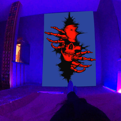 Arazzo fluorescente psichedelico