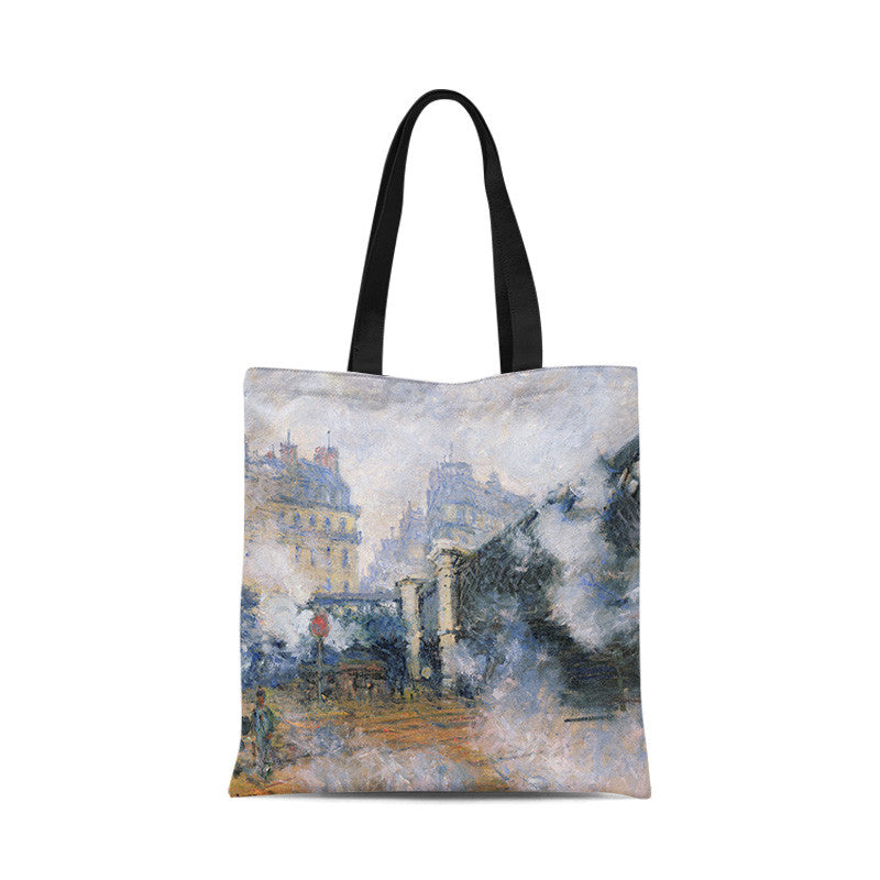 Borsa tela tramonto dipinto