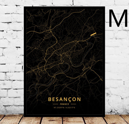 Poster Mappa di Angers