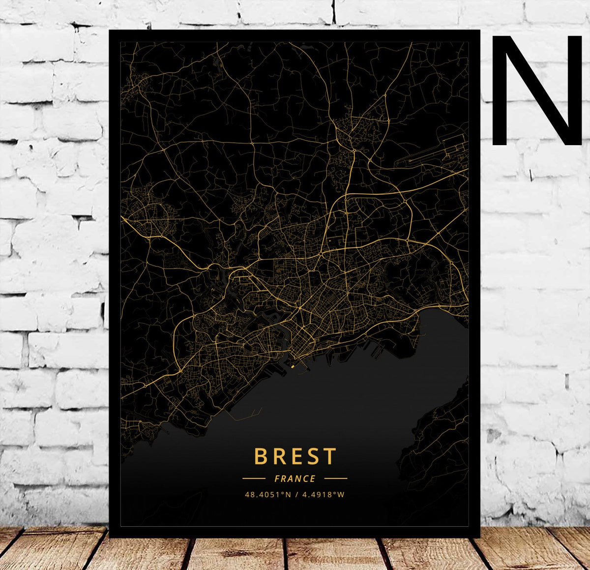 Poster Mappa di Angers
