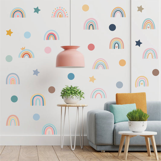 Adesivo murale Arcobaleno con stelle
