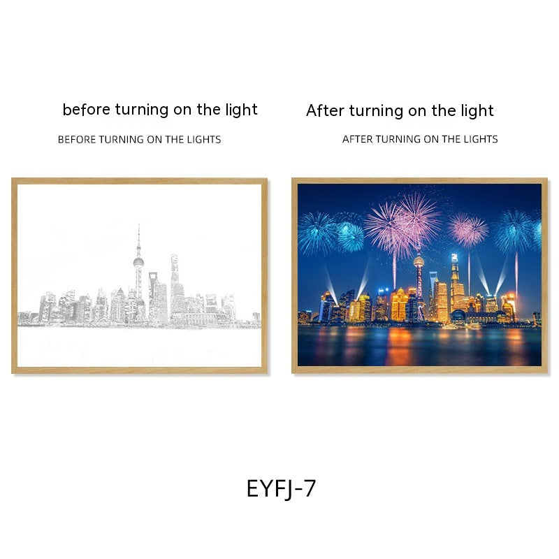 Quadro città di notte