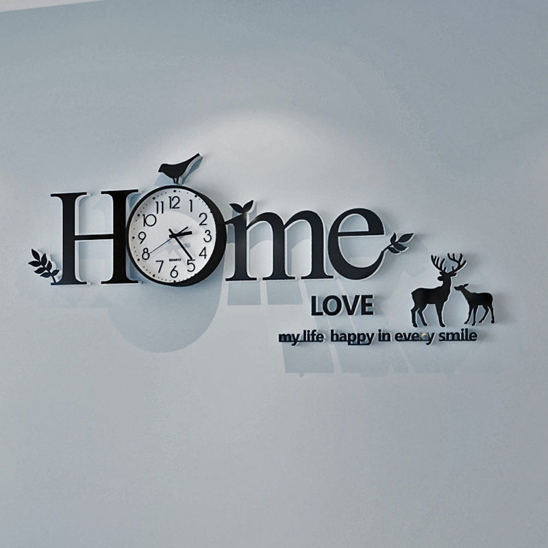 Orologio da parete Lettering home cervi