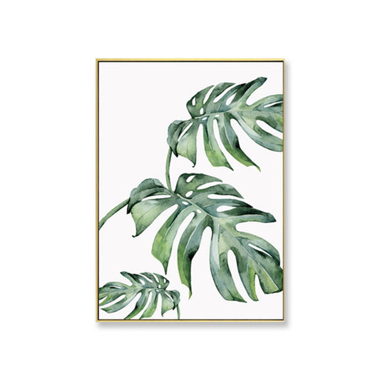 Quadro su tela Monstera acquerello botanico cascata