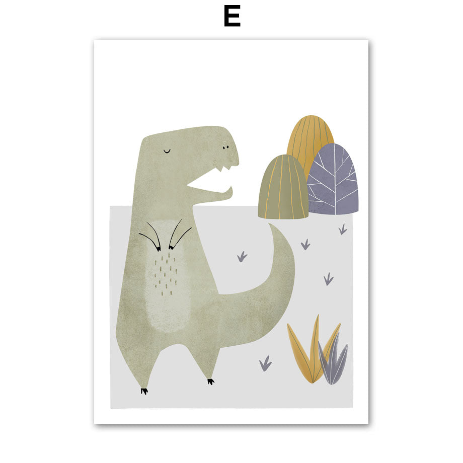 Quadro dinosauro e montagne