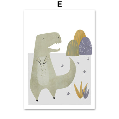 Quadro dinosauro e montagne