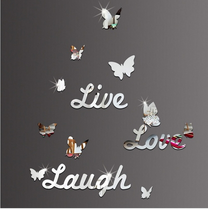 Sticker specchio farfalle