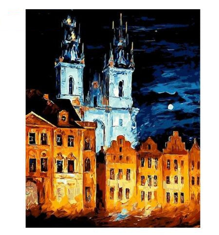 Quadro da colorare paesaggio