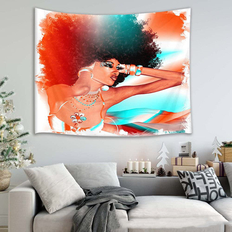 Tappeto decorativo ritratto viola