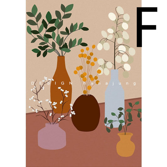 Poster Mano mazzo fiori autunno