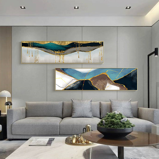 Quadro su tela Astratto forme dorate