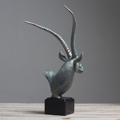 Testa di antilope in ceramica